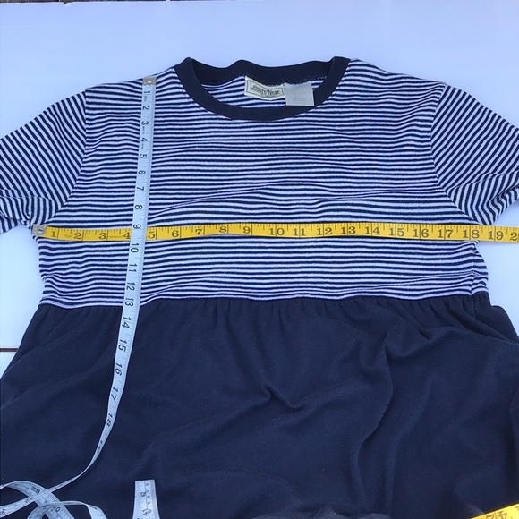 Blue and White knit Dress Size M - Picture 7 of 8